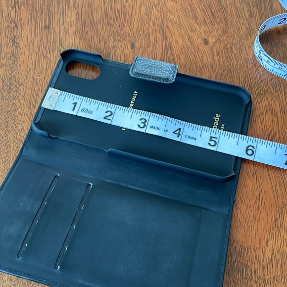 Kate Spade sparkly black phone and card holder. Two card holders, magnetic flap. - Picture 3 of 15